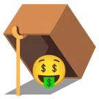 Mausefalle + Gesicht mit Dollarzeichen