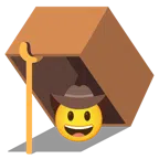 Mausefalle + Gesicht mit Cowboyhut