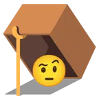 Mausefalle + Gesicht mit hochgezogenen Augenbrauen