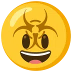 biohazard + grinning face with big eyes