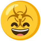 biohazard + grinning face with smiling eyes