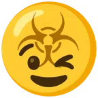 biohazard + winking face