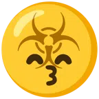 biohazard + kissing face with smiling eyes