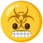 biohazard + grimacing face