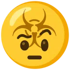 biohazard + face with raised eyebrow