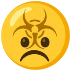 biohazard + frowning face