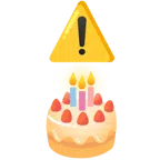 주의 + 생일 케이크