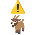 warning + goat