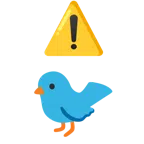 warning + bird