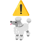 warning + poodle