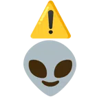 warning + alien