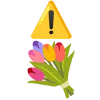 warning + bouquet