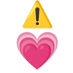 warning + growing heart