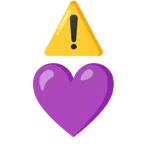 warning + purple heart