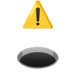 warning + hole