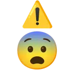 warning + fearful face