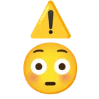 warning + flushed face