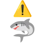 warning + shark