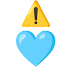 warning + light blue heart