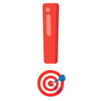 rotes Ausrufezeichen + Darts