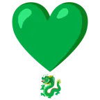 exclamación de corazón + dragón