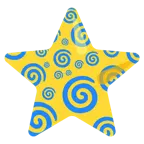 weißer mittelgroßer Stern + Wirbel