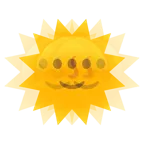 Sonne mit Gesicht + schlagendes Herz