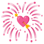 fuochi d’artificio + cuore con freccia