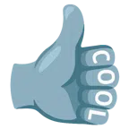 pulgar hacia arriba + botón COOL