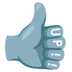 pulgar hacia arriba + botón UP!