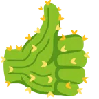 pulgar hacia arriba + cactus