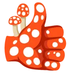 pulgar hacia arriba + champiñón