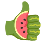 pulgar hacia arriba + sandía