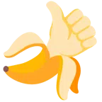 pulgar hacia arriba + plátano