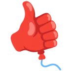 pulgar hacia arriba + globo