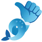pulgar hacia arriba + pez