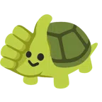 pulgar hacia arriba + tortuga