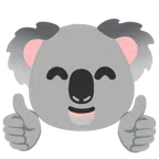 pulgar hacia arriba + koala