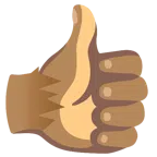 pulgar hacia arriba + cara de mono