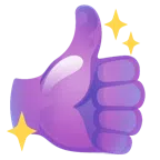 pulgar hacia arriba + bola de cristal