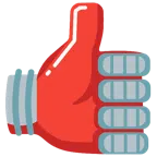 pulgar hacia arriba + robot