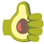 pulgar hacia arriba + aguacate