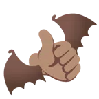 pulgar hacia arriba + murciélago