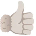 pulgar hacia arriba + llama
