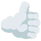 pulgar hacia arriba + nube