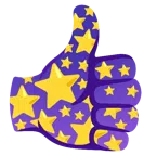 pulgar hacia arriba + estrella