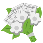 ramo de flores + periódico