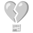 corazón roto + periódico