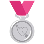 Herz mit Pfeil + Silbermedaille