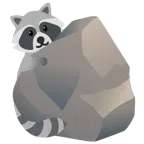 Waschbär + Felsen